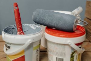 paint brush and bucket